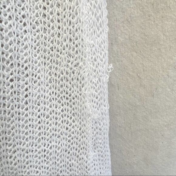 Eileen Fisher White Organic Linen Crochet Tunic Cover-up Size Small - Picture 12 of 13